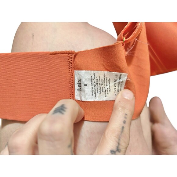 Knix WingWoman Contouring Orange Bra Size 8 Intimates Underwear No Show - Picture 6 of 6